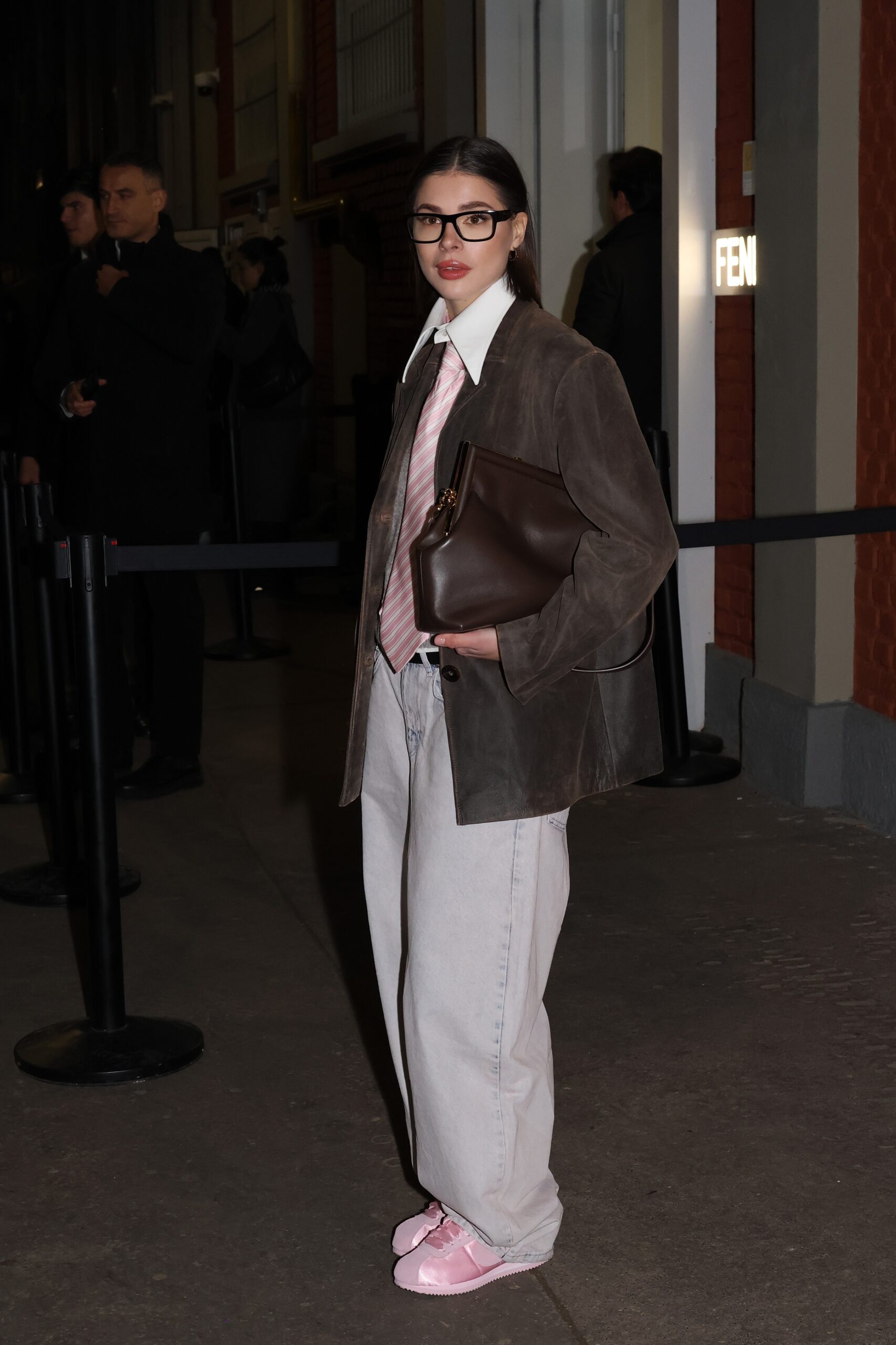 Street Style And Guest Arrivals At Fendi FW202526 Show During The Milan Fashion Week FW2526 26 Feb 2025 George V Magazine