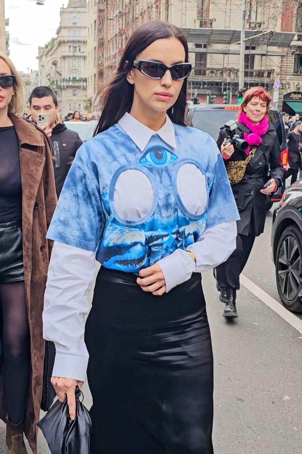 Irina Shayk steps out Dolce and Gabbana show during Milan fashion week 2025 George V Magazine